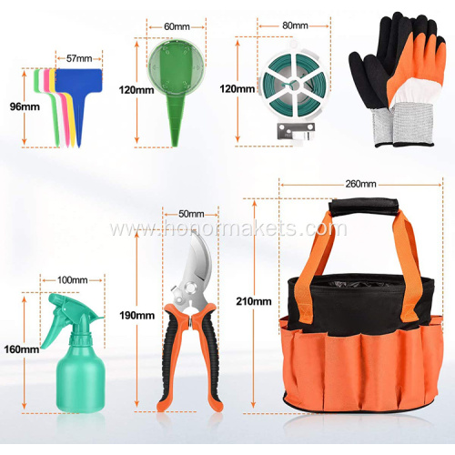 Customized and Professional garden hand tool set Stainless Steel heavy duty garden tool set with tools bag